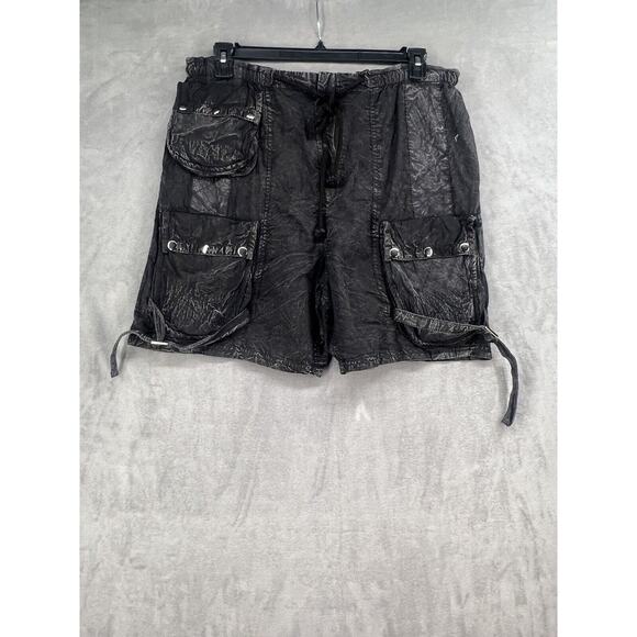 New Free People Moon Bay Parachute Shorts Size Medium Black